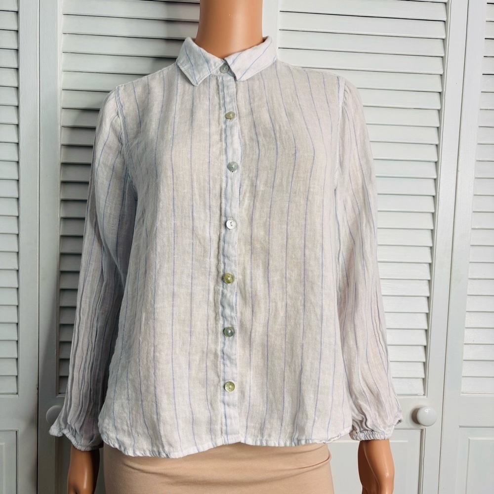JOIE Striped Button Down Shirt Size S